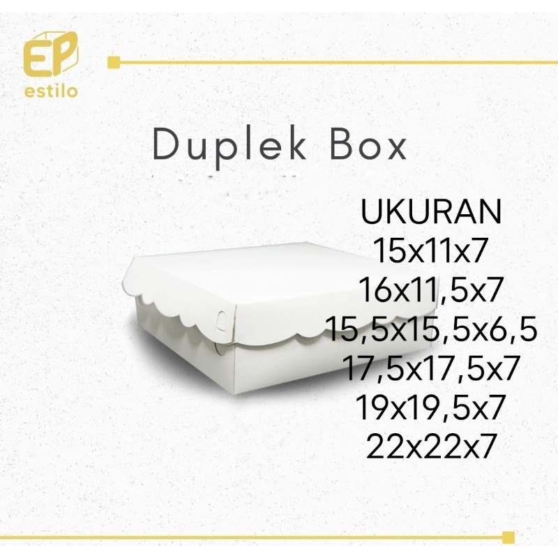 dus makanan putih polos berbagai ukuran