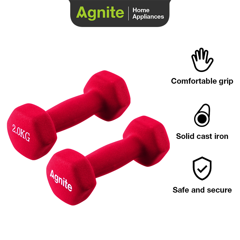 Agnite Barbel / Dumbell 1 1.5 2 kg Vinyl ER08X