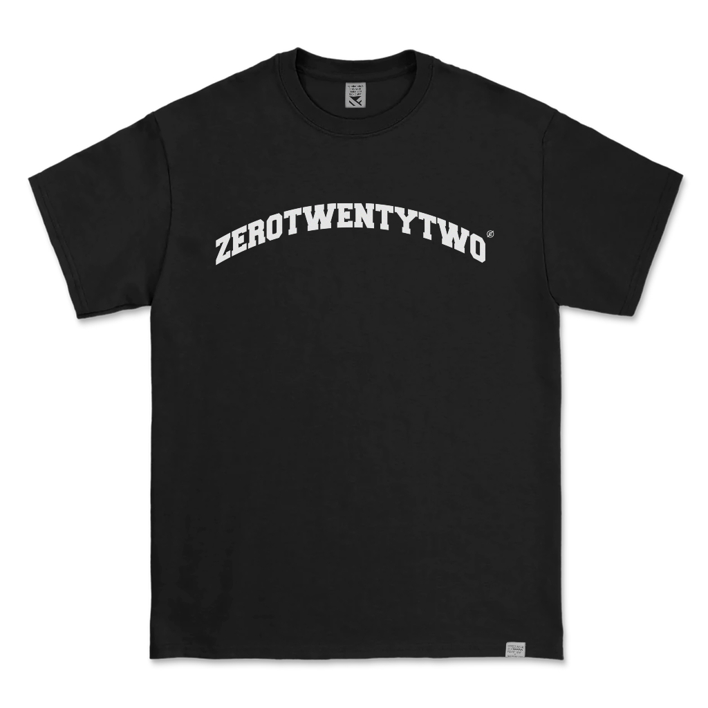 Kaos Distro Parodi ZeroTwentyTwo T-shirt Curved Black | Baju Parody Pria Hitam
