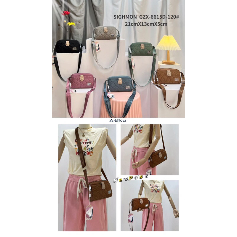 Tas Selempang 6615 Sighmon Bahan kanvas