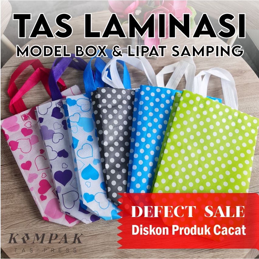 

OBRAL DISKON DEFECT Tas Spunbond Press Laminasi Kantong Goodie Bag