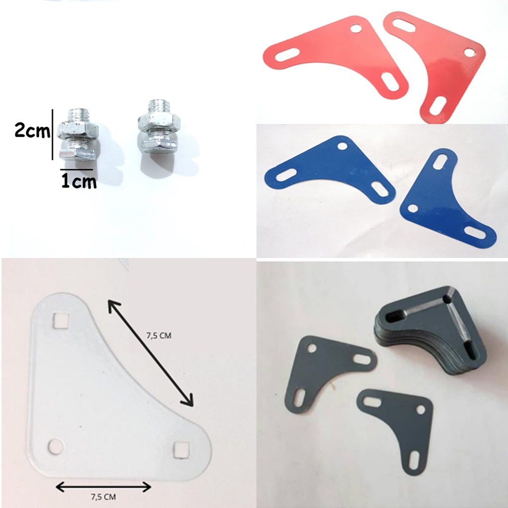 PLAT PENYANGGA RAK SIKU/PLAT SIKU TEBAL 1MM & BAUT / 20 &100 PCS