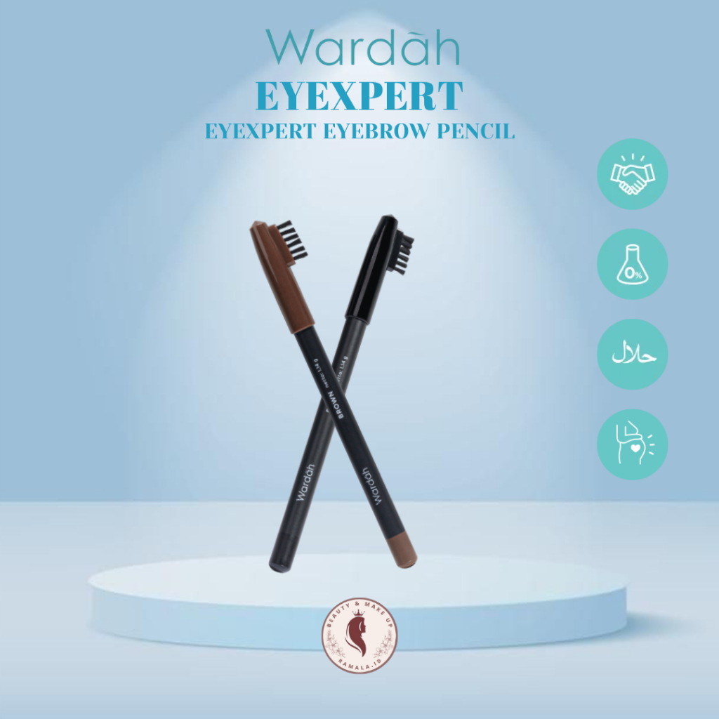 Wardah Eyebrow Pencil (Pensil Alis) Black / Brown