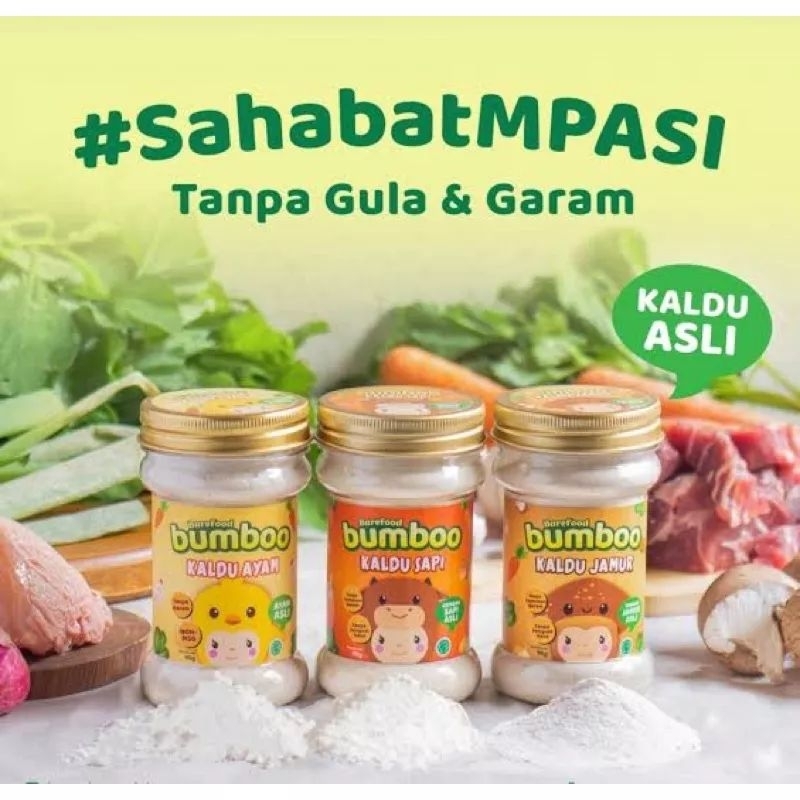 

BUMBOO Kaldu Asli Kaldu MPASI Kaldu Organik Kaldu Ayam Sapi Jamur Teri Bubuk Ati Ayam