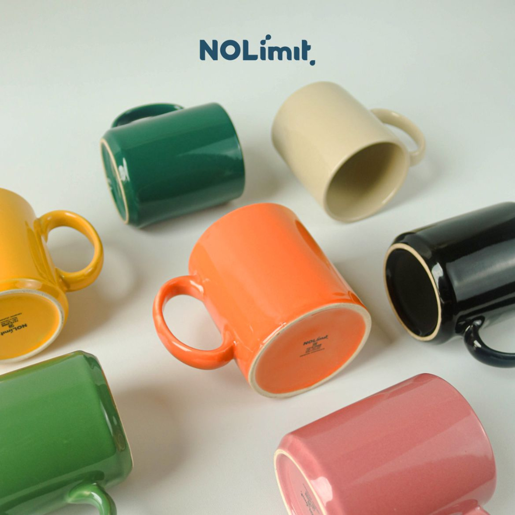 NOLIMIT GELAS ESTETIK MUG KERAMIK CANGKIR KOPI NK 300 ML COCOK UNTUK SOUVENIR DAN KADO