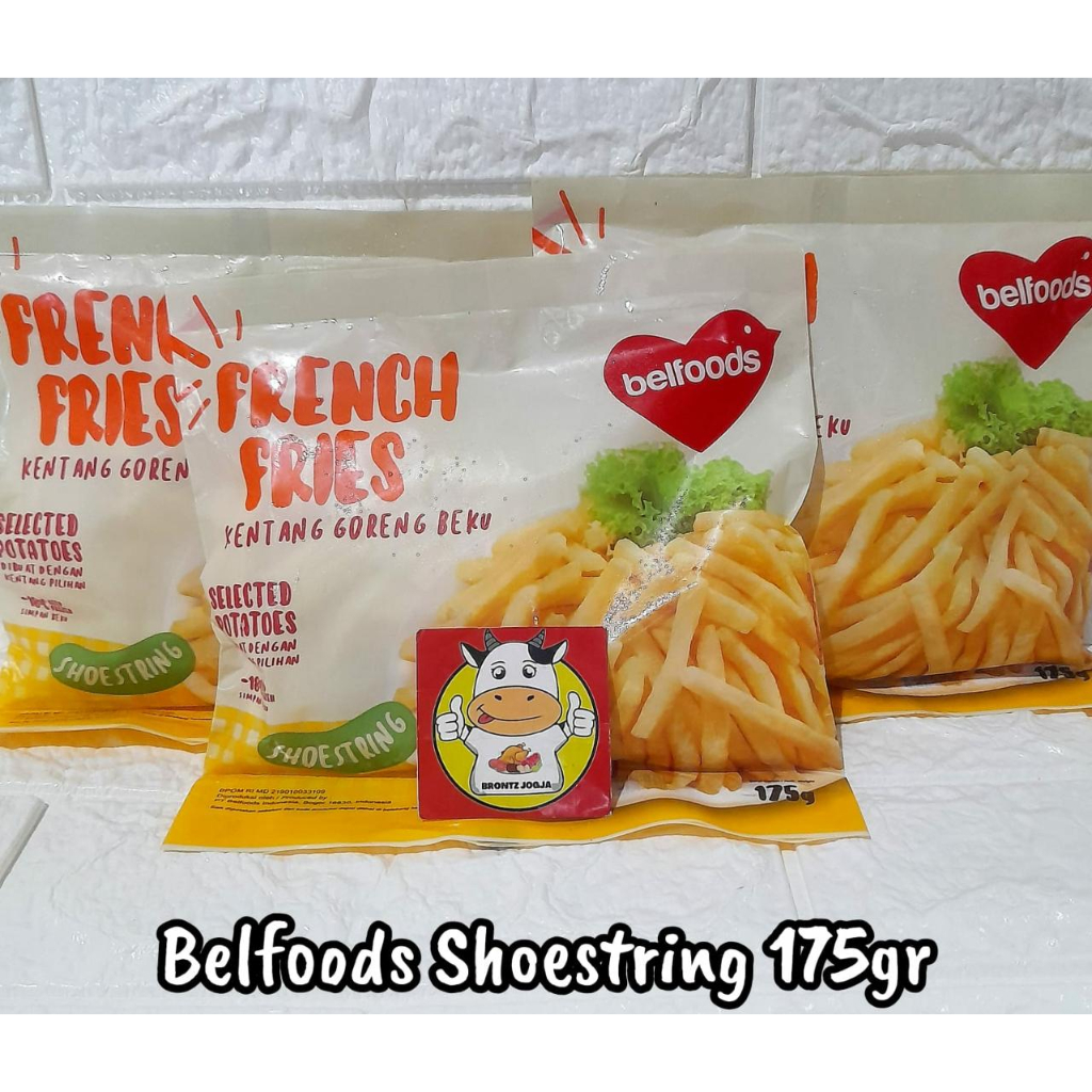 

BELFOODS FRENCH FRIES 175GR - KENTANG GORENG - FROZEN FOOD - BRONTZ JOGJA