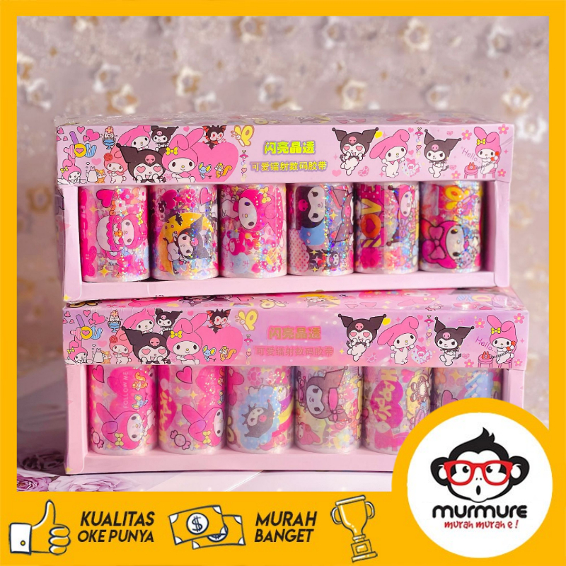 

MURMURE I STICKER ROLL BLINK SANRIO / STICKER SANRIO ROLL HOLOGRAM / WASHITAPE ROLL SANRIO 5CM