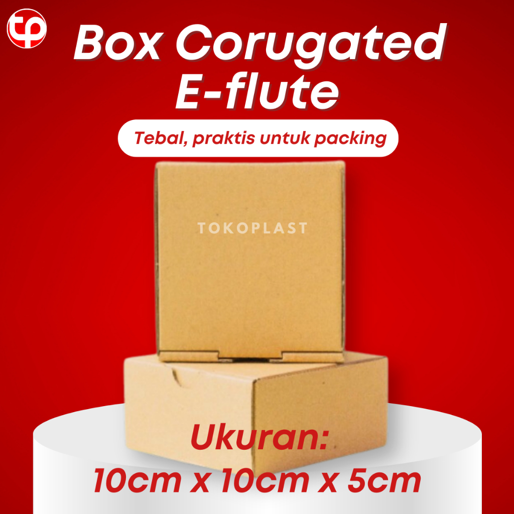 

KARDUS PACKING TEBAL 10x10x5 CM BOX KARTON CORUGATED DIE CUT E-FLUTE AKSESORIS