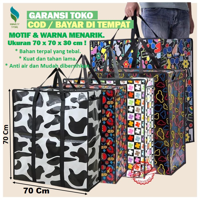 Tas Laundry Bag Jumbo Tempat Baju Kotor Tas Baju Jinjing Baju Besar Keranjang Baju Kotor C10