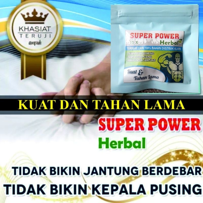 obat kuat pria tahan lama herbal alami( super power)1 sachet isi 3 kapsul