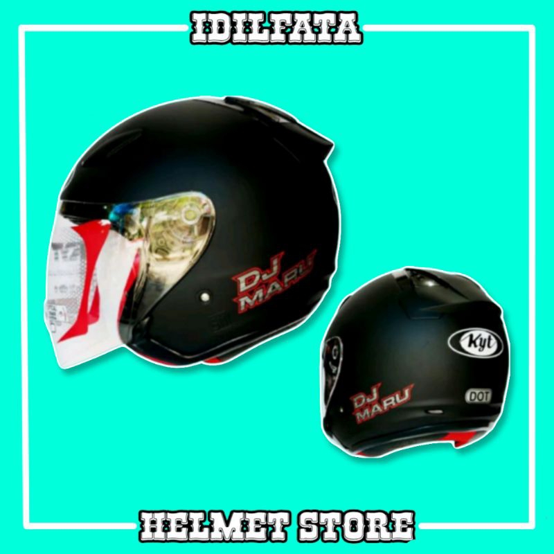 COD Helm KYT DJ MARU Original Hitam doff