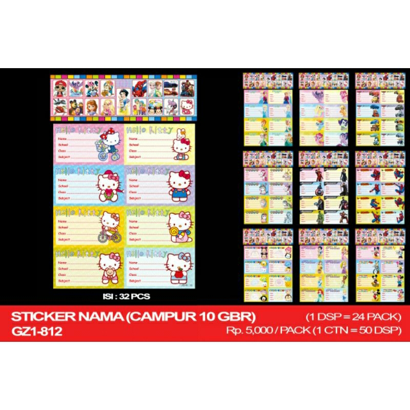 

Stiker Label Nama Motif Karakter Anak