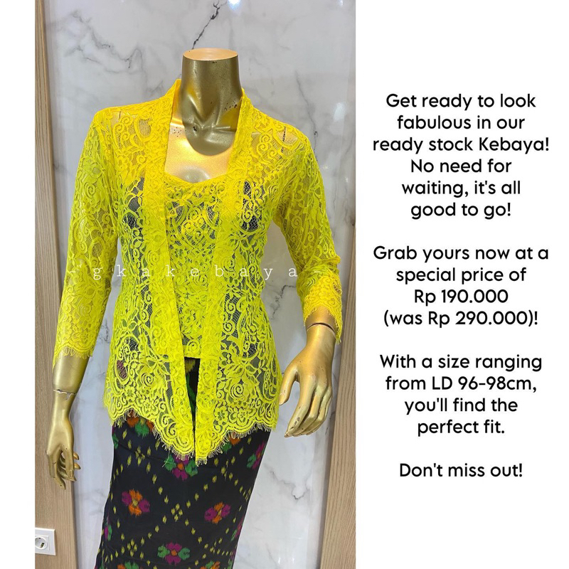 Kebaya brokat kuning