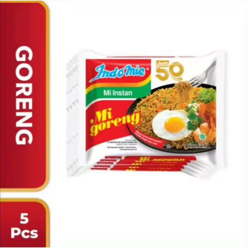 

Paket Indomie Goreng isi 5 pcs