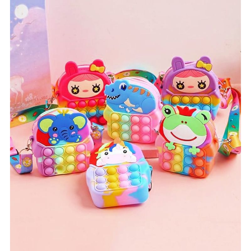 TAS POP IT ANAK SLEMPANG/TAS JELLY POP IT ANAK/TAS POP IT UNICORN