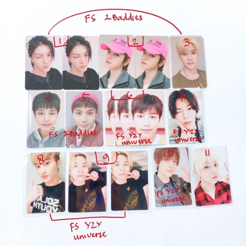 OFFICIAL NCT 127 DREAM PHOTOCARD FS FANSIGN VIDEO CALL VIDCALL EVENT YZY YIZHIYU UNIVERSE 2BADDIES T