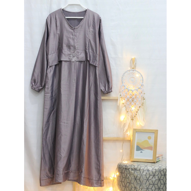 Gamis Dress Lilac Kondangan by Deevike