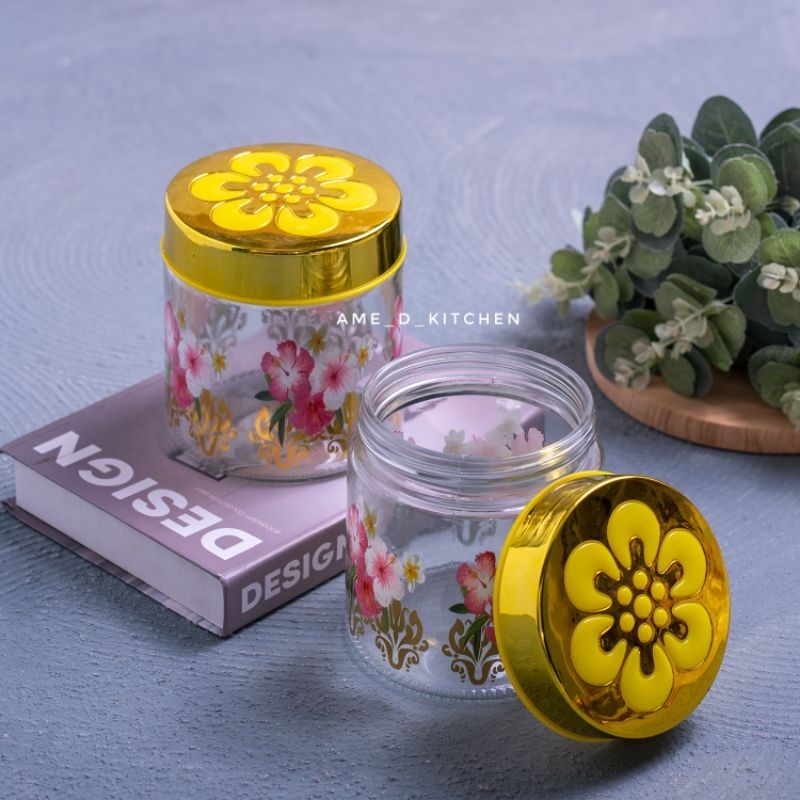 SALE Toples bijian kaca shabby small tutup bunga kuning