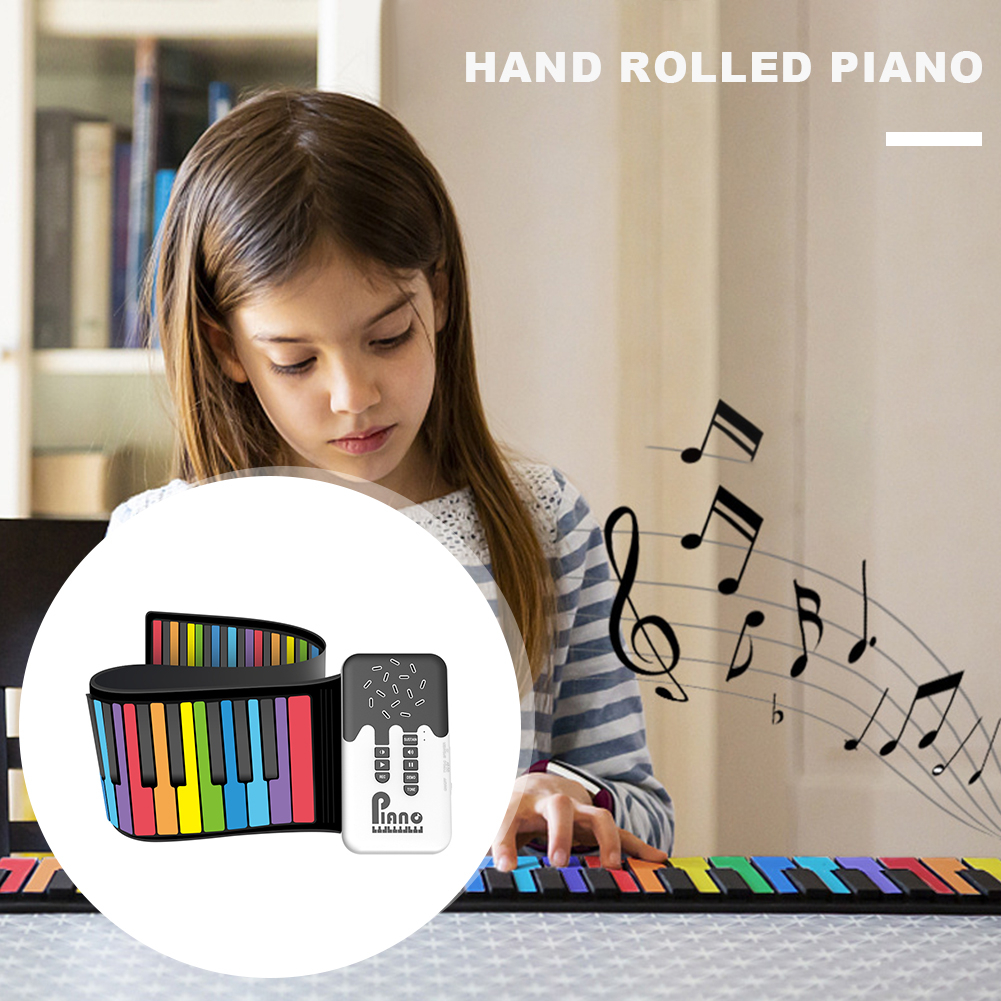 Piano Keyboard Portable Gulung Digital Dengan Speaker HXHN HX35