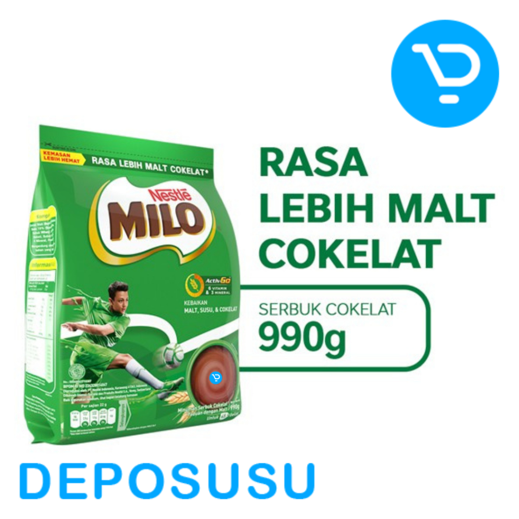 

NESTLE MILO Activ-Go Minuman Susu Coklat Pouch 3 in 1 Malt Susu Coklat