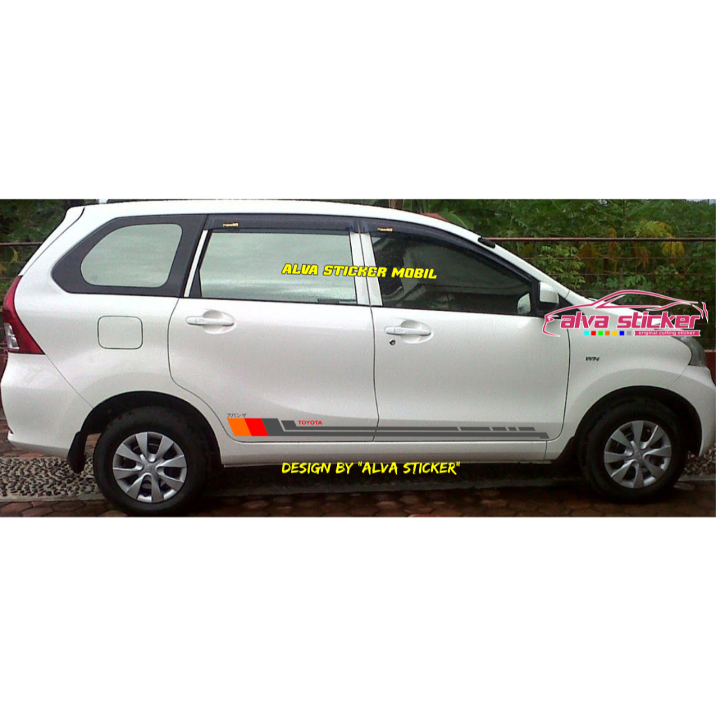 sticker stiker avanza stiker list cutting body mobil toyota avanza kanji jdm stiker avanza old/new k
