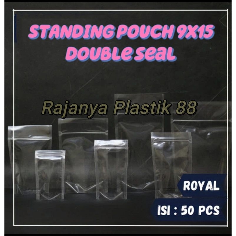 Royal Plastik Klip Double Seal PP Standing Pouch 9x15