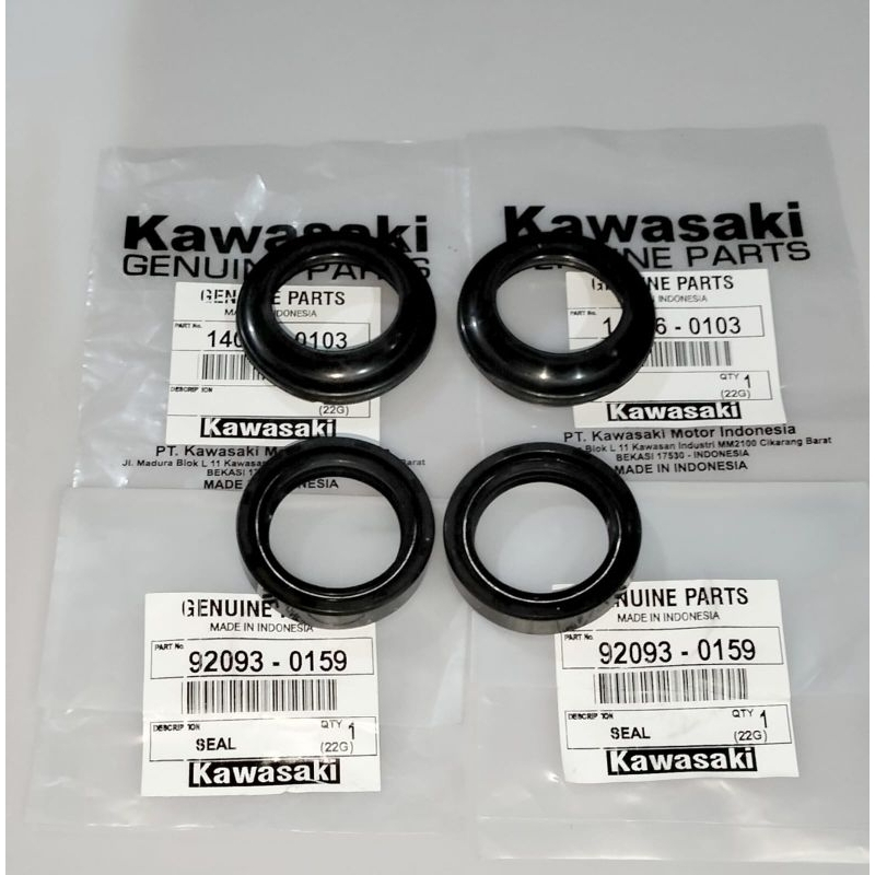 SIL SEAL SHOCK SHOCBREKER DEPAN TUTUP ABU SET KLX DTRACKER KLX BF USD SET 4 PCS KAWASAKI