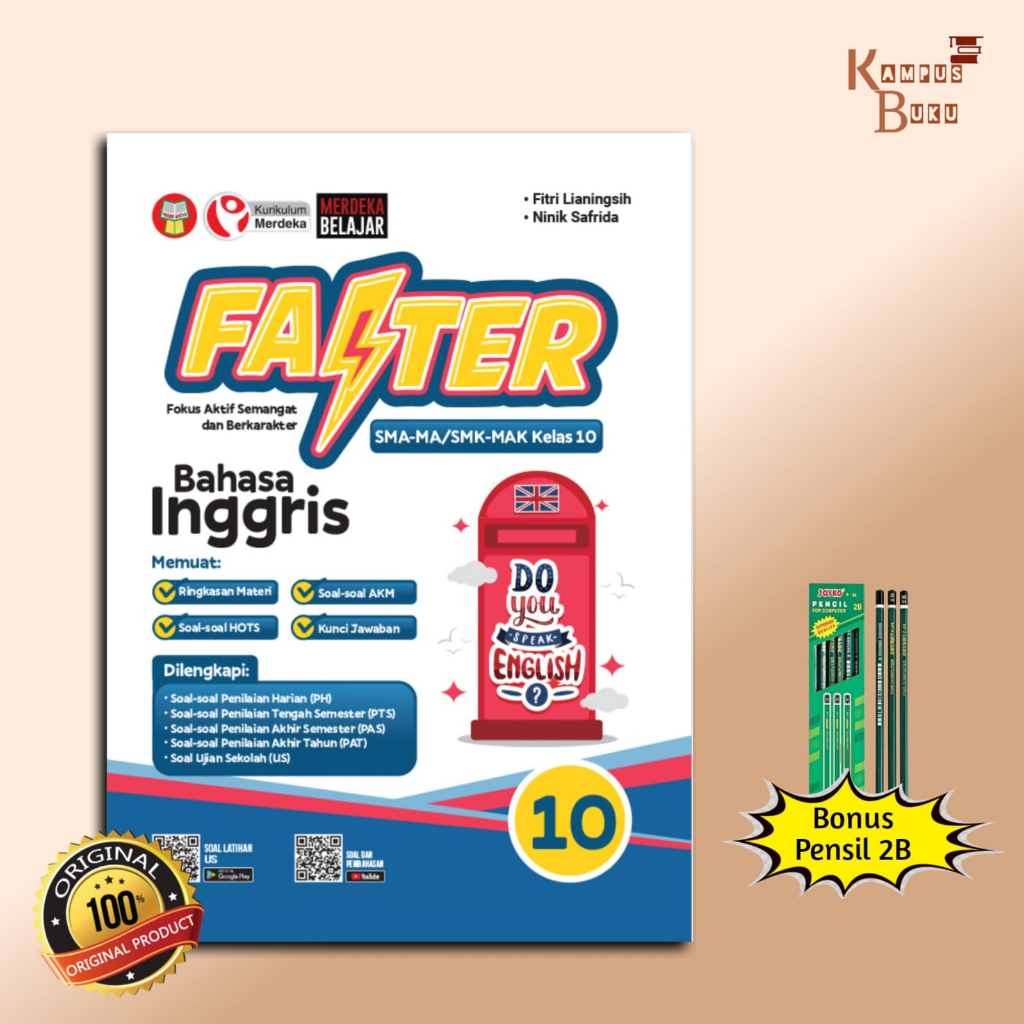 BUKU BAHASA INGGRIS KELAS 10 : FASTER BAHASA INGGRIS UNTUK SMA KELAS 10
