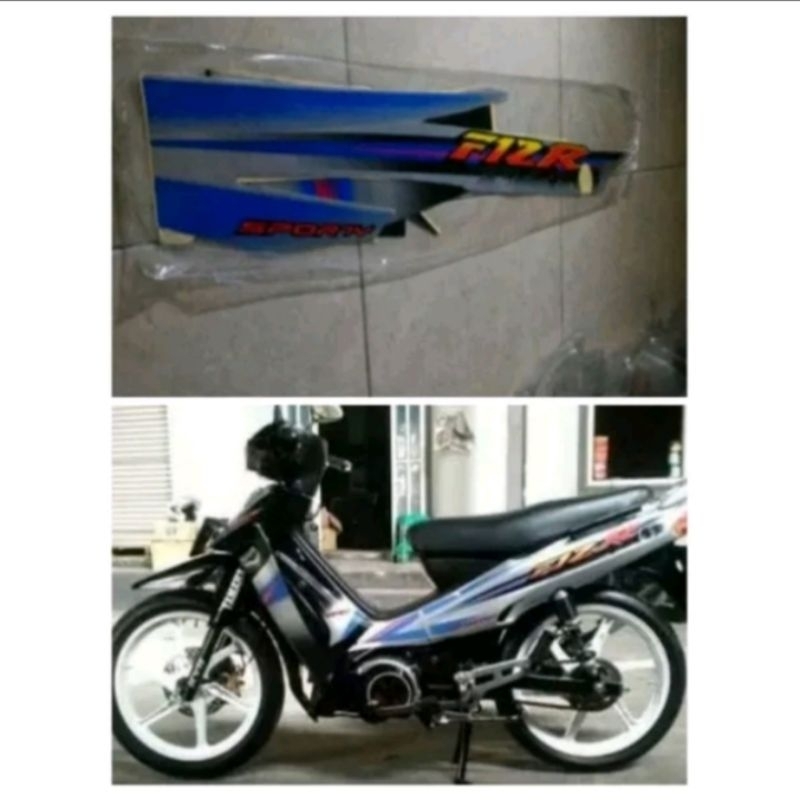 Striping stiker Yamaha Fiz R 2003 hitam silver