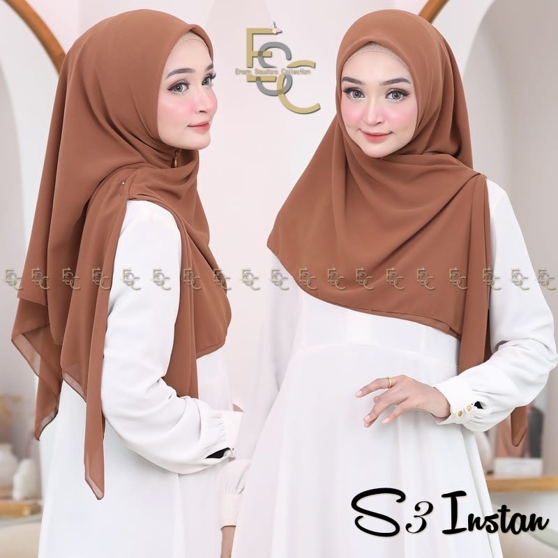 HIJAB SEGITIGA INSTAN ZIPPER KECIL size 120 x 120 cm