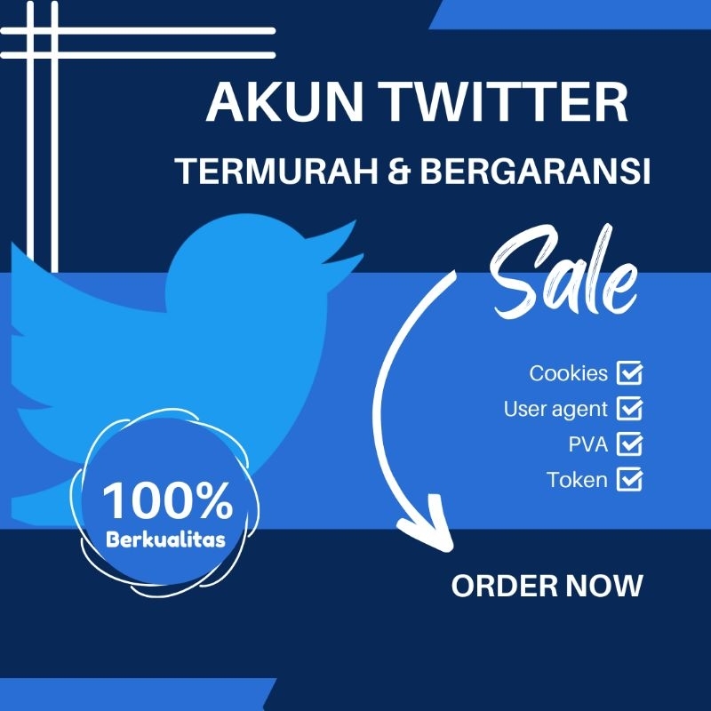 Akun Twitter Fresh | Kosongan | Polosan | Cookies | Useragent | PVA | 2FA