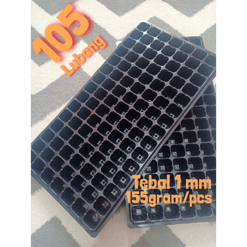 Tray Semai 105 Lubang Tanam Tebal 1 mm Seedling Tray Paling Tebal