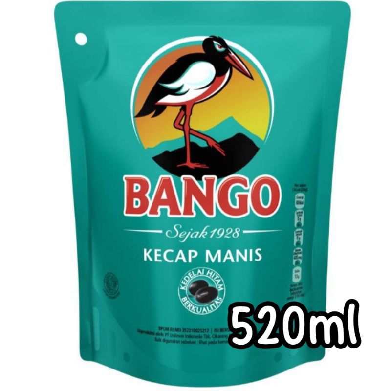 

BANGO kecap manis soy sauce, kecap manis refill kemasan 520ml