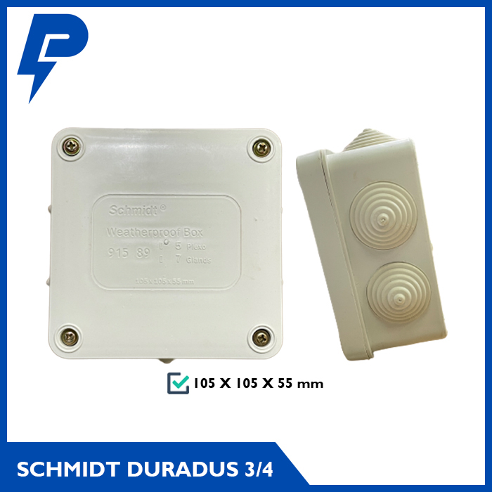 DURADUS SCHMIDT 3/4 105 x 105 x 55 / JUNCTION BOX 3/4 Putih