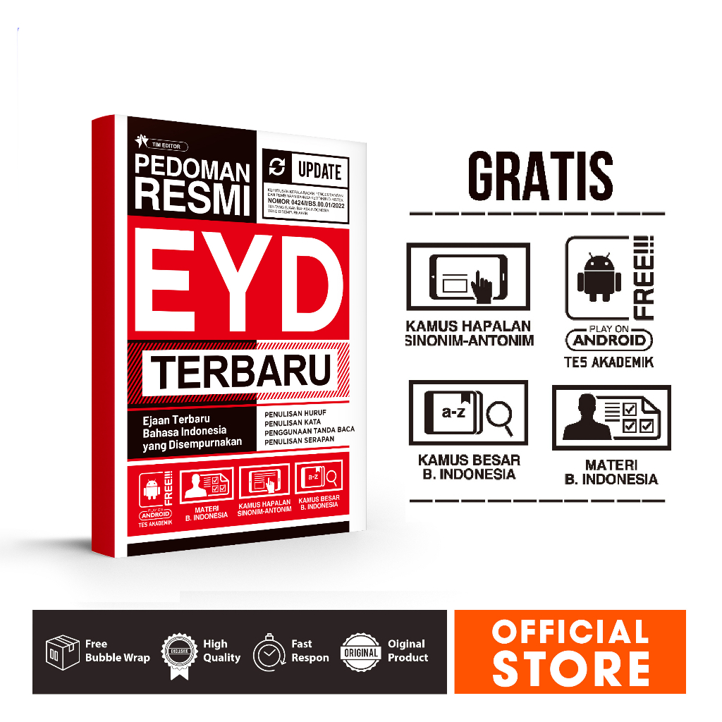 Buku EYD Pedoman Resmi Kata Baku & EYD Edisi Kelima Terbaru