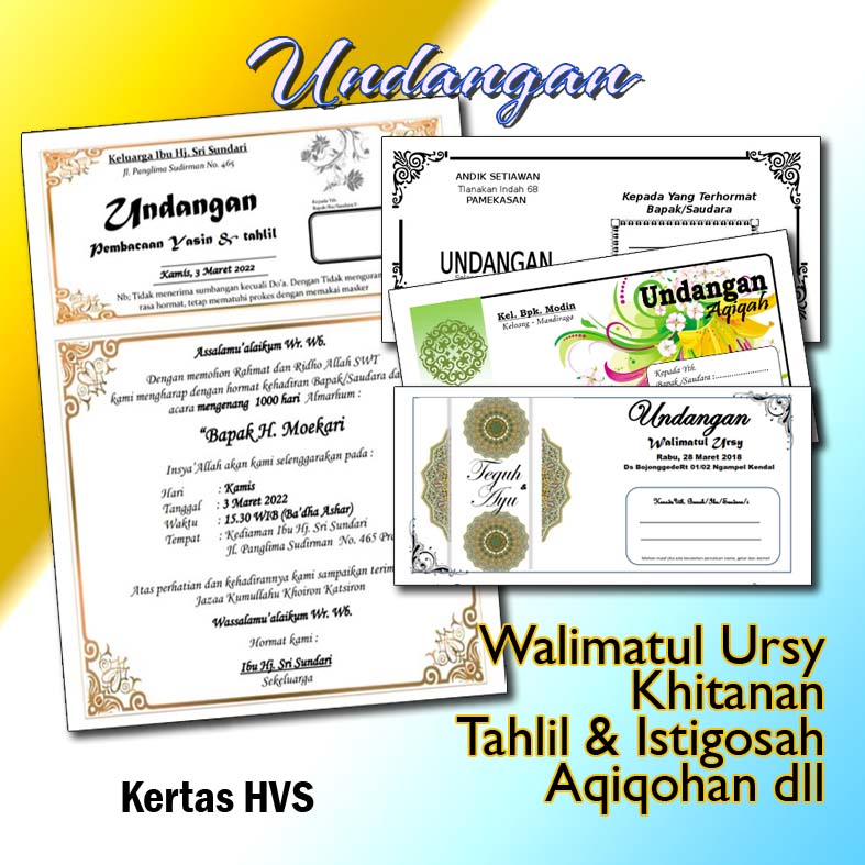 Undangan Tahlilan Tahlil Kenduri Syukuran Pengajian  HVS