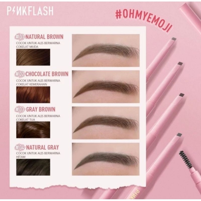 PINKFLASH AUTO EYEBROW PENCIL / PENSIL ALIS MATIC