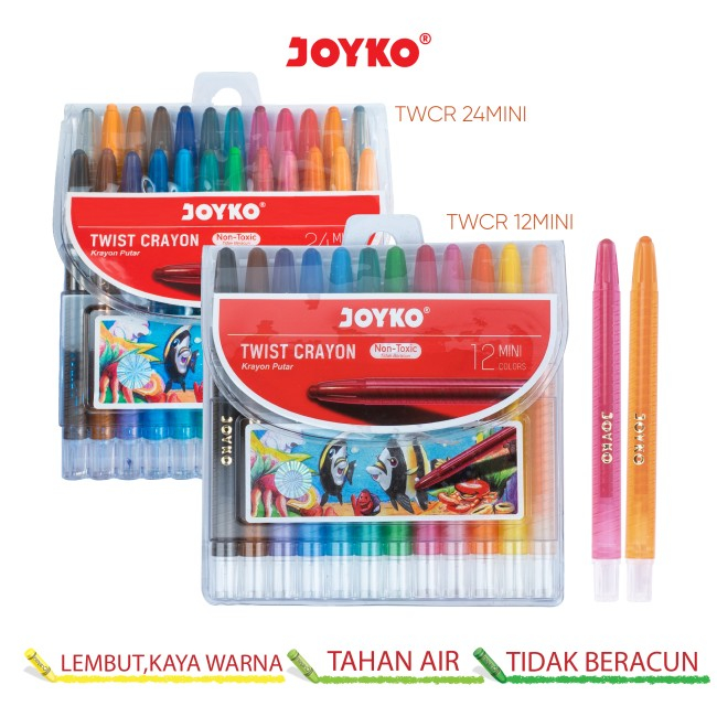 

Krayon Putar / Twist Crayon TWCR-24 Mini JOYKO ( SET )