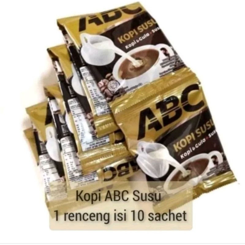 

Kopi abc susu 1 renceng isi 10 sachet