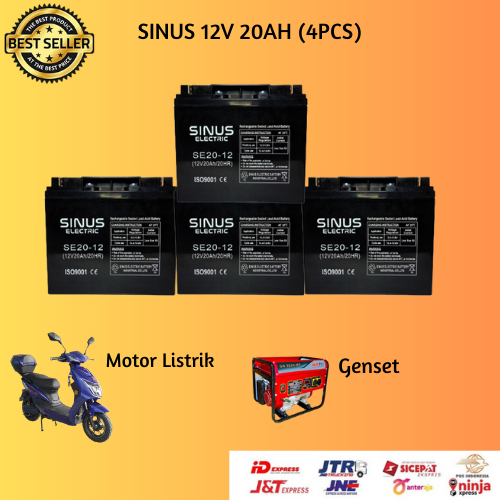 baterai aki vrla motor listrik 12v 20ah