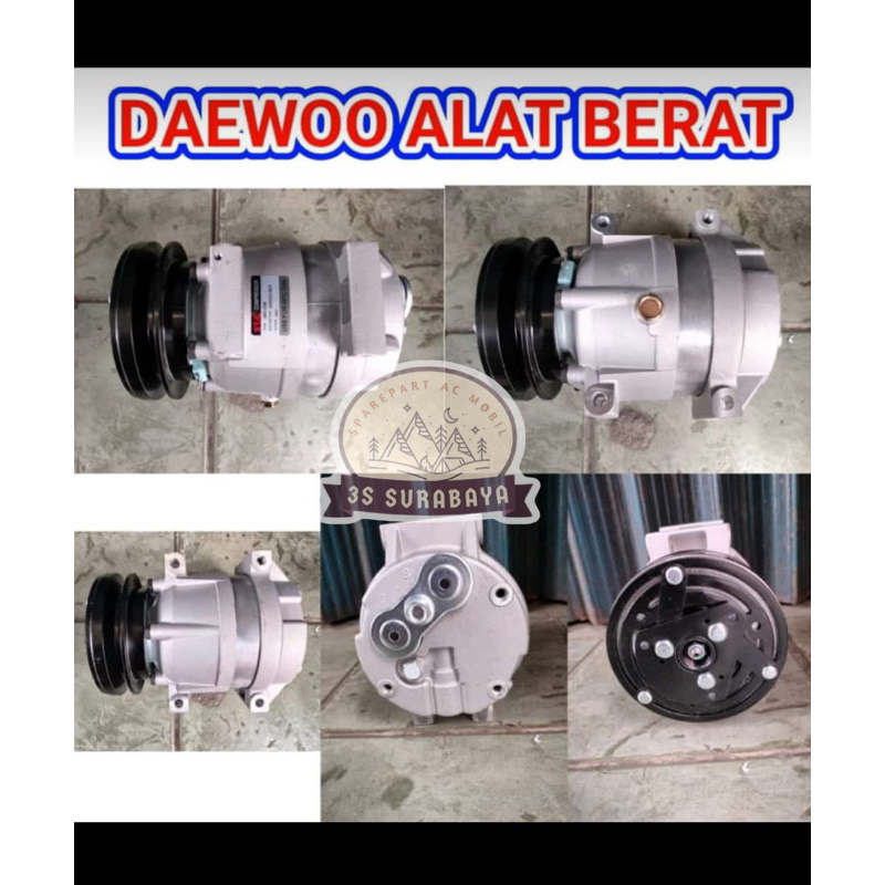 Kompresor Daewoo Alat Berat Doosan  24 Volt Ac Mobil Ac Truck