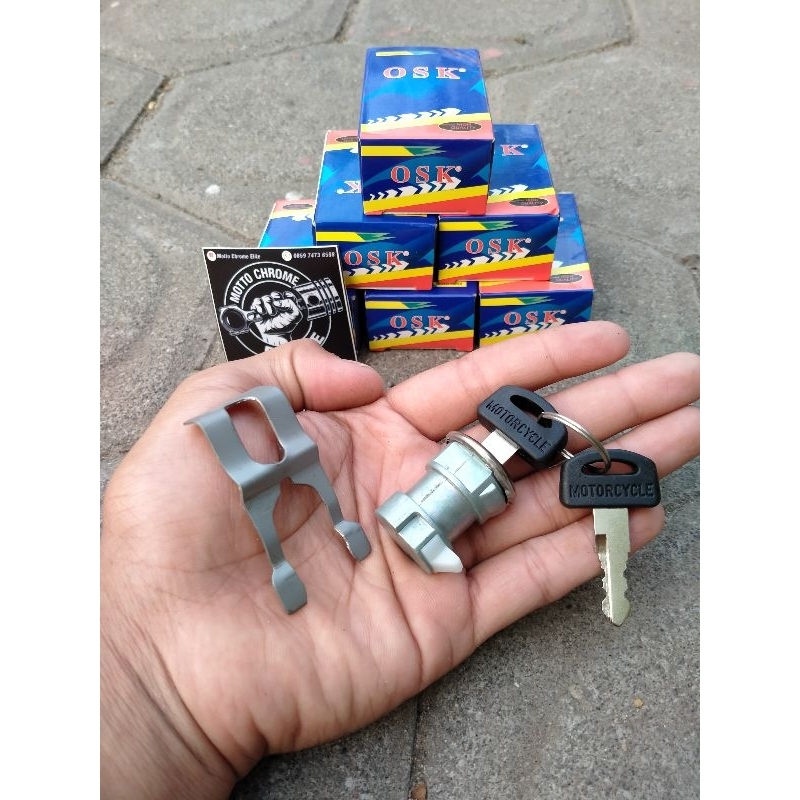 MERK ORI OSK KUNCI TANGKI GL100 SET PLAT PENGANCING TANGKI GL 100