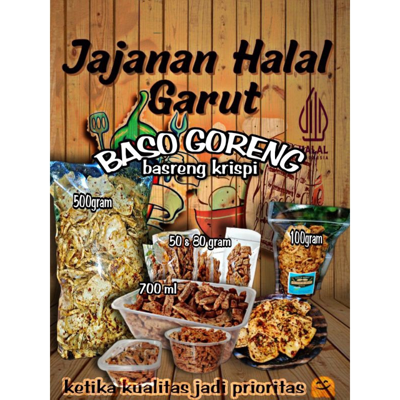

baso goreng basreng pipih 1 kg daun jeruk bumbu basah chili oil