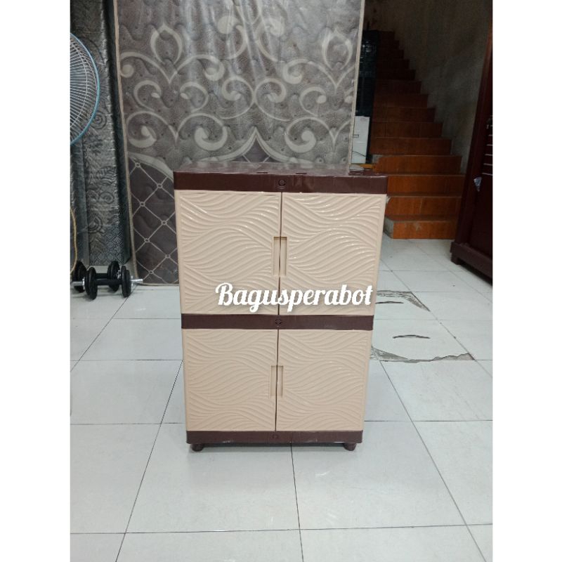 lemari plastik 2 susun virus