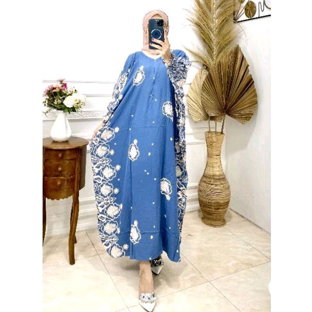 KAFTAN KEKINIAN KAFTAN VIRAL | KAFTAN RAYON | KAFTAN MOTIF BUNGA