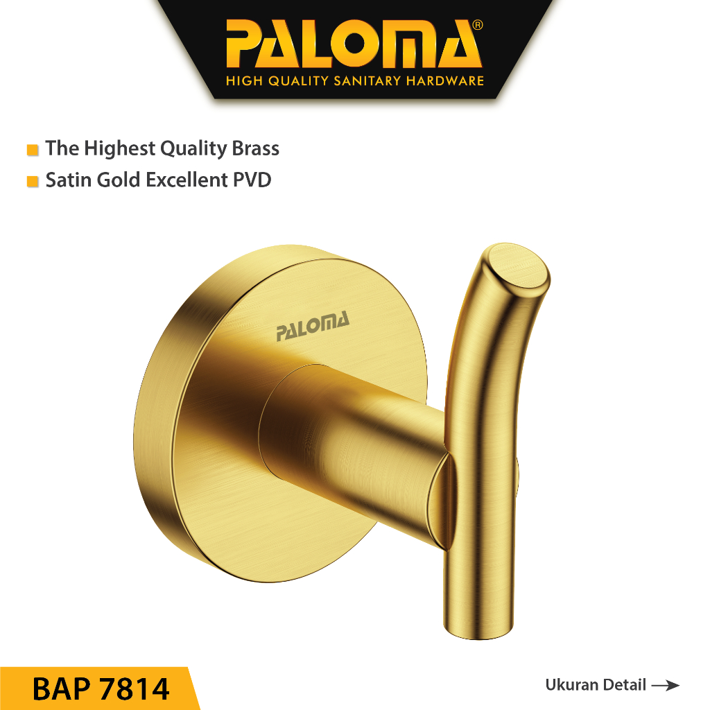 PALOMA BAP 7814 Kapstok Gantungan Baju Handuk Rak Hanger Mandi 1 Kait