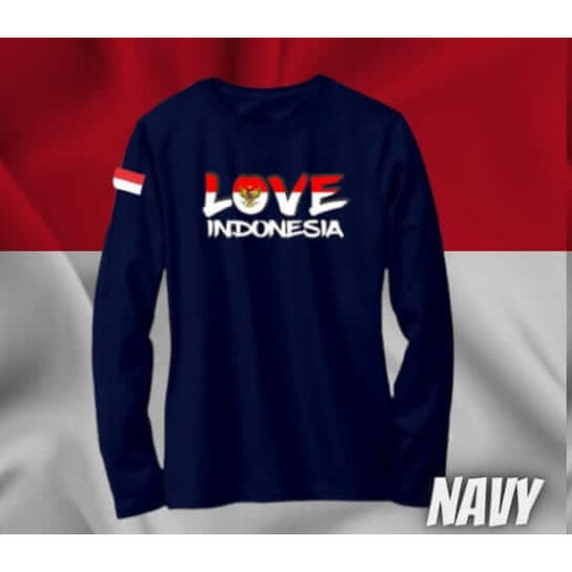 Promo Sweater Pria Bisa COD Kaos Love Indonesia Sweter Crewneck Cowok Terbaru Kaos Dirgahayu Baju Panitia Kaos Distro Pakaiain Lengan Panjang Sweater Terlaris Atasan NKRI