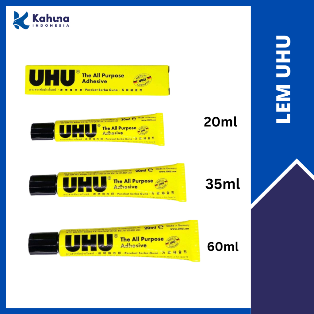 

Lem UHU / UHU Glue Original 20 ML / 35 ML / 60 ML / 125ml (1PCS)