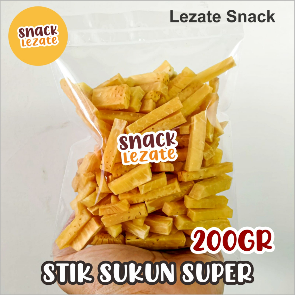 

Kripik Stik Sukun Super 200gr Empuk Renyah Enak Lezate Snack / Keripik Sukun Mentega