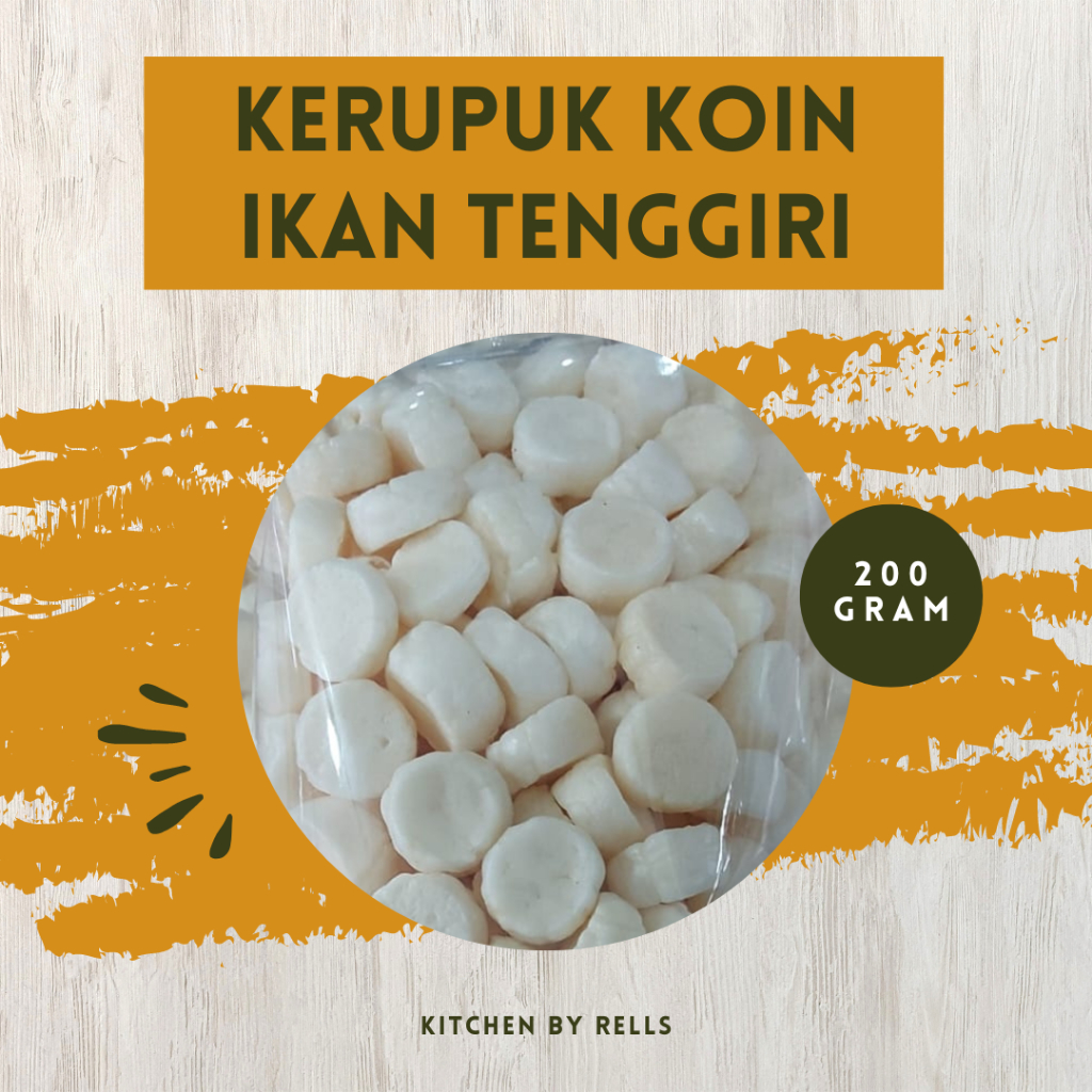 

[ASLI PALEMBANG] KERUPUK / KEMPLANG KOIN IKAN TENGGIRI 200GR